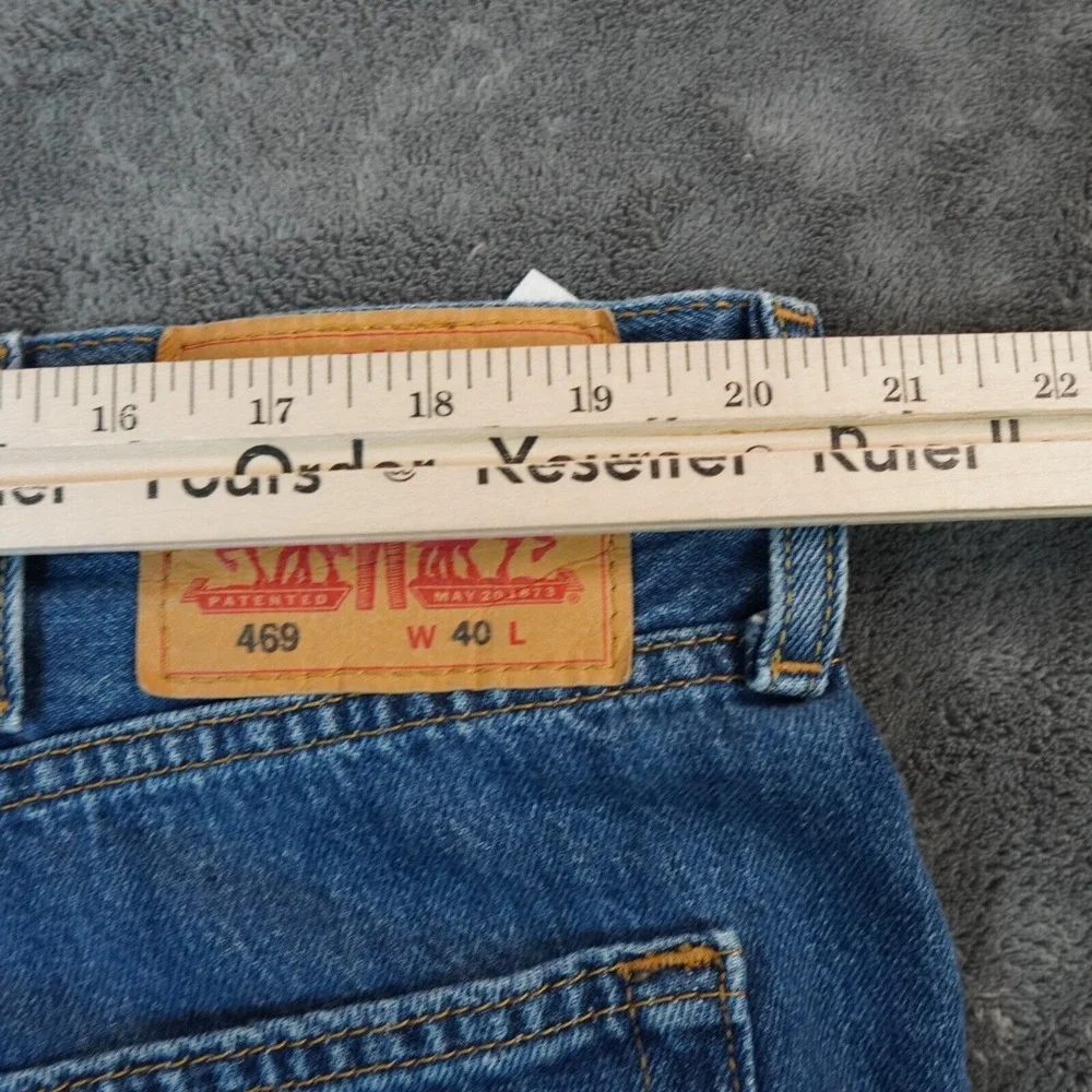 Levis 469 Shorts Mens 40 Blue Casual Denim Y2K Baggy Fit 40x11 Medium Wash Beach